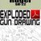 Ruger SR-22 Auto Exploded Gun Drawing Download