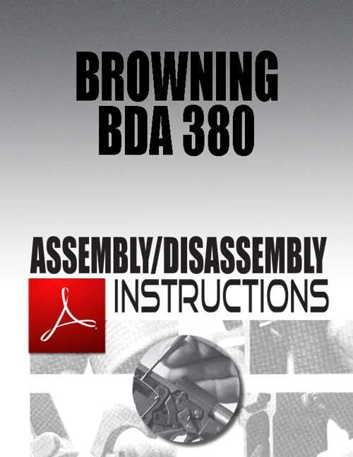 Browning BDA 380 Semi Auto Double Action Instruction and Maintenance Manual