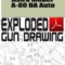 Astra Model A-80 DA Auto Exploded Gun Drawing Download