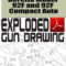 Beretta Model 92F and 92F Compact Auto Exploded Gun Drawing Download