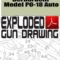 Bernardelli Model PO-18 Auto Exploded Gun Drawing Download