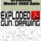 Browning Model 1900 Auto  Exploded Gun Drawing Download
