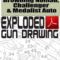Browning Nomad, Challenger and Medalist Auto  Exploded Gun Drawing Download