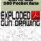 Colt 32 and 380 Pocket Auto Exploded Gun Drawing Download