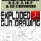 Dan Wesson Model 8-2, 9-2, 14-2 and 15-2 Revolver Exploded Gun Drawing Download
