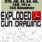 Dan Wesson Model 375, 40, 41, 44, 45, 740, 741 and 744 Revolver Exploded Gun Drawing Download