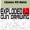 Llama 45 Auto Exploded Gun Drawing Download