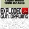 Luger Model 1900-02 Auto Exploded Gun Drawing Download