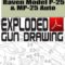 Raven Model P-25 and MP-25 Auto Exploded Gun Drawing Download