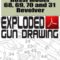 Rossi Model 68, 69, 70 and 31 Revolver Exploded Gun Drawing Download