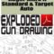 Ruger Mark II Standard & Target Auto Exploded Gun Drawing Download