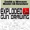 Smith & Wesson Model 48 Revolver Exploded Gun Drawing Download
