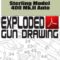 Sterling Model 400 Mk.II Auto Exploded Gun Drawing Download