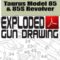 Taurus Model 85 and 85S Revolver Exploded Gun Drawing Download