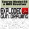 Taurus Model 88 and 889 Revolver Exploded Gun Drawing Download