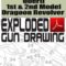 Uberti 1st and 2nd Model Dragoon Revolver Exploded Gun Drawing Download