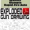 Walther Olympia Rapid-Fire Auto Exploded Gun Drawing Download