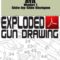 AYA Model 1 Side-by-Side Shotgun Exploded Gun Drawing Download