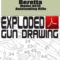 Beretta Model AR70 Autoloading Rifle Exploded Gun Drawing Download