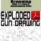 Browning BAR-22 Type II Autoloading Rifle Exploded Gun Drawing Download