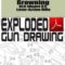Browning BLR (Model 81) Lever-Action Rifle Exploded Gun Drawing Download