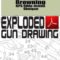Browning BPS Slide-Action Shotgun  Exploded Gun Drawing Download