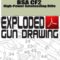 BSA CF2 High-Power Autoloading Rifle Exploded Gun Drawing Download
