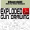 Churchill Side-by-Side Shotgun Exploded Gun Drawing Download