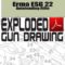 Erma ESG 22 Autoloading Rifle Exploded Gun Drawing Download