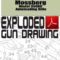 Mossberg Model 350KC Autoloading Rifle Exploded Gun Drawing Download