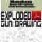 Mossberg Model 500 Bullpup Slide-Action Shotgun Exploded Gun Drawing Download