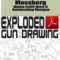 Mossberg Model 5500 Mark II Autoloading Shotgun Exploded Gun Drawing Download
