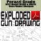 Perazzi Grade MT6 Model MS80 and DB81E Over/Under Shotgun  Exploded Gun Drawing Download