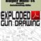 Ruger Mini-14 Ranch Autoloading Rifle Exploded Gun Drawing Download