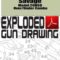 Savage Model 24MSD Over/Under Combo Exploded Gun Drawing Download