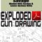 Savage Model 99C Series A Lever-Action Rifle  Exploded Gun Drawing Download