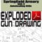 Springfield Armory SAR-3 Autoloading Rifle Exploded Gun Drawing Download