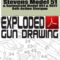 Stevens Model 51 and Springfield Model 951 and 951Y Bolt-Action Shotgun Exploded Gun Drawing Download