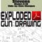 Stevens Model 311D Side-by-Side Shotgun Exploded Gun Drawing Download