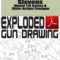 Stevens Model 77E Series A Slide-Action Shot Exploded Gun Drawing Download