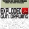 Typical Austrain Side-by-Side Shotgun Exploded Gun Drawing Download