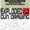 Westernfield Model SB-300 Side-by-Side Shotgun Exploded Gun Drawing Download
