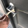 Open doors without touching doorknob