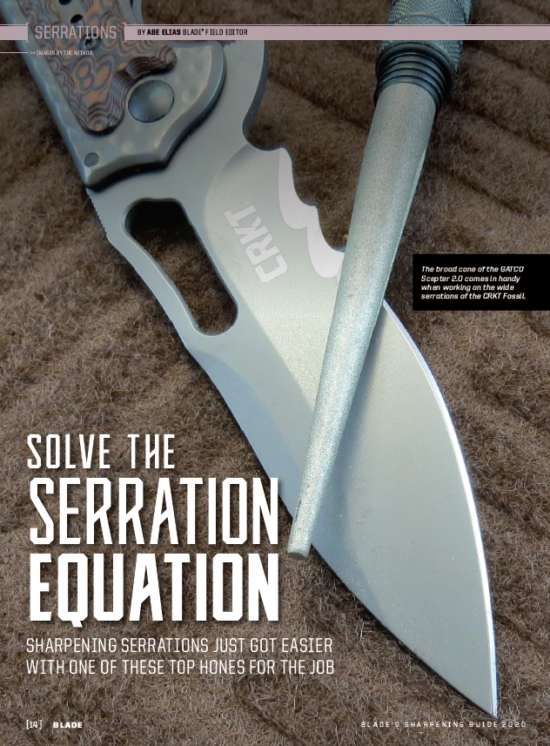 How to sharpen a serrated knife blade