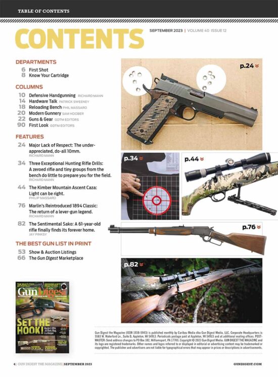 Gun Digest Sept TOC