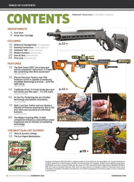 Gun Digest Feb 2024 TOC